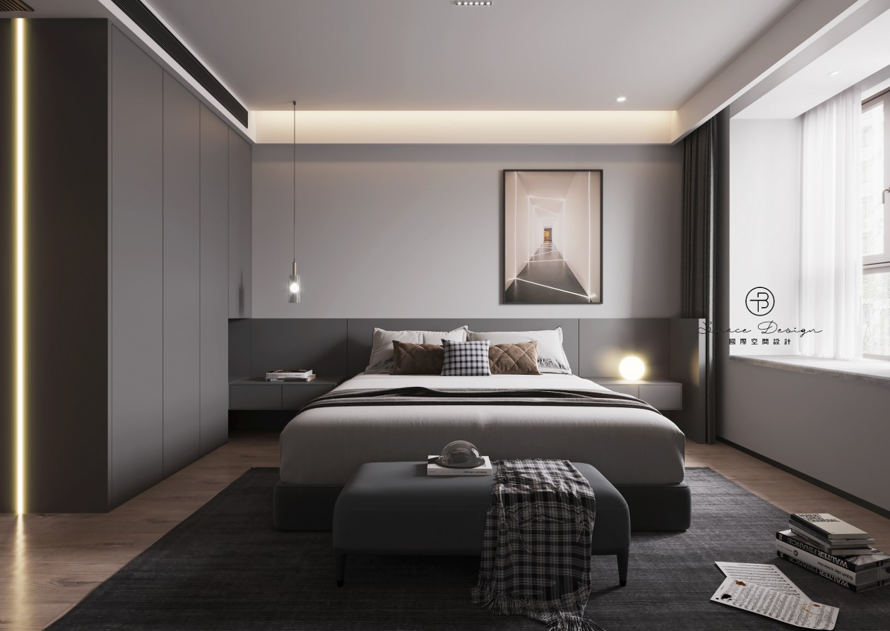现代简约黑白灰 · 178㎡通州公寓设计丨中国通州丨T·B 国际空间设计-20