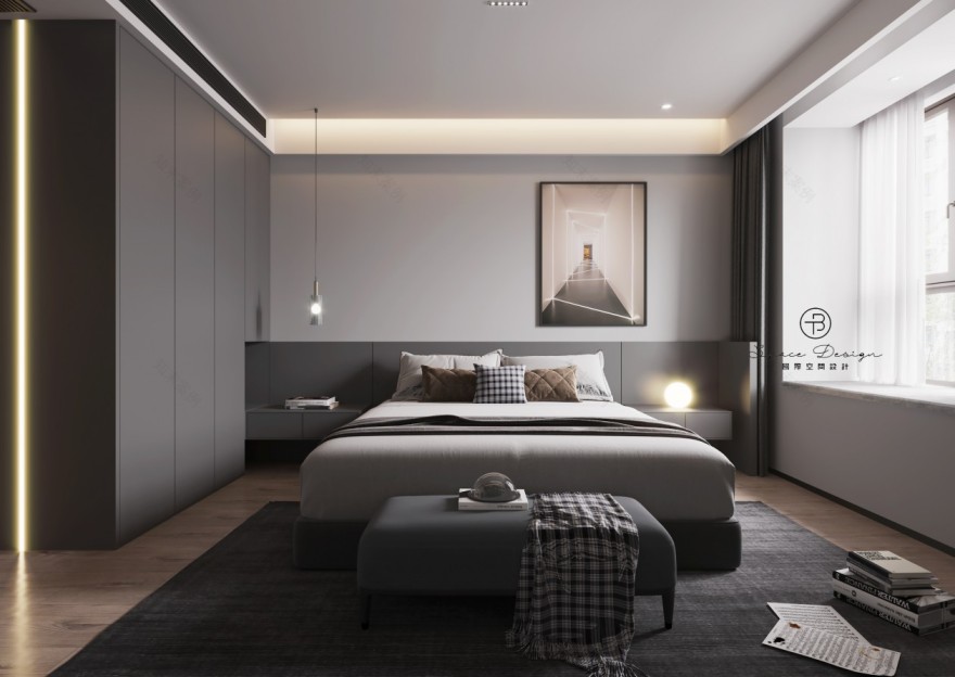 现代简约黑白灰 · 178㎡通州公寓设计丨中国通州丨T·B 国际空间设计-20