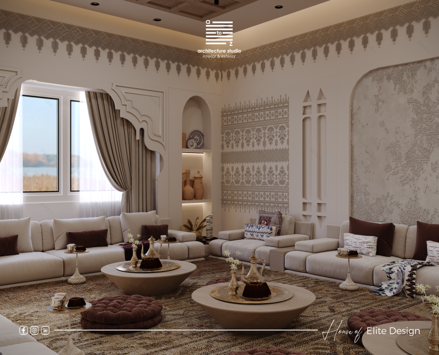 男士聚会厅;男士会议室(Majlis在不同文化语境中意思有所不同,常见指聚会场所、会议室等,这里Men’s Majlis常见意思为供男性使用的这类场所 ) 丨沙特阿拉伯丨A2Z Architects™-10