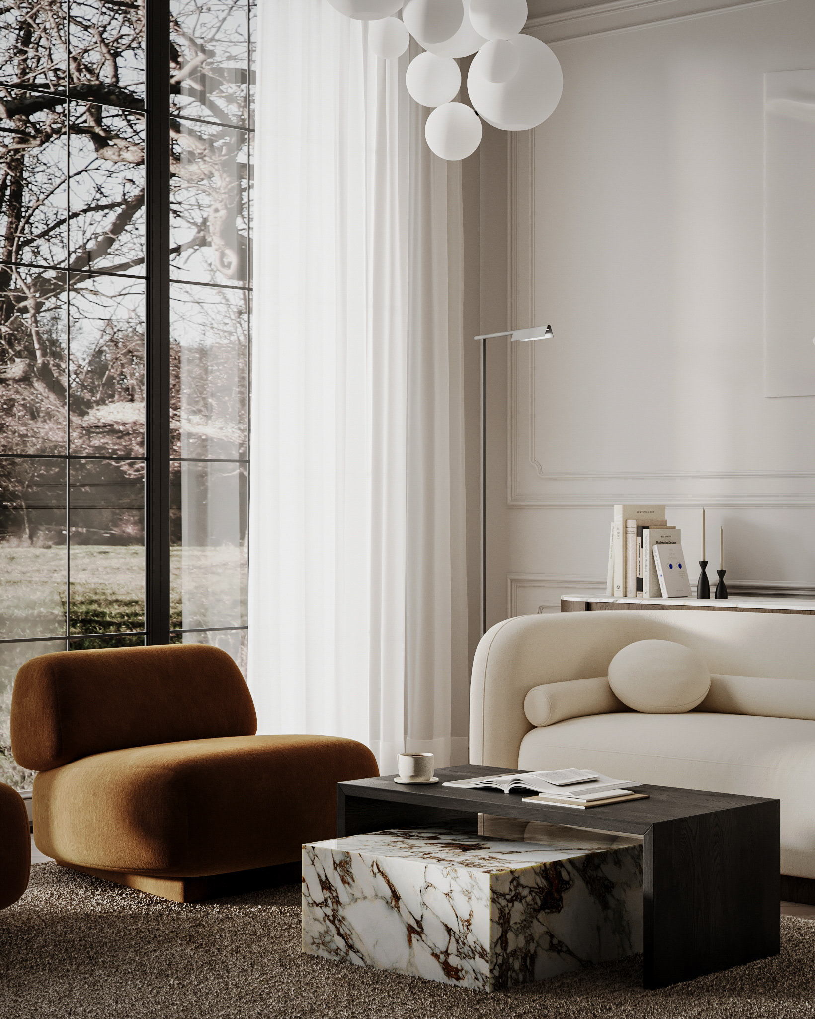 带装饰的美观客厅设计-6