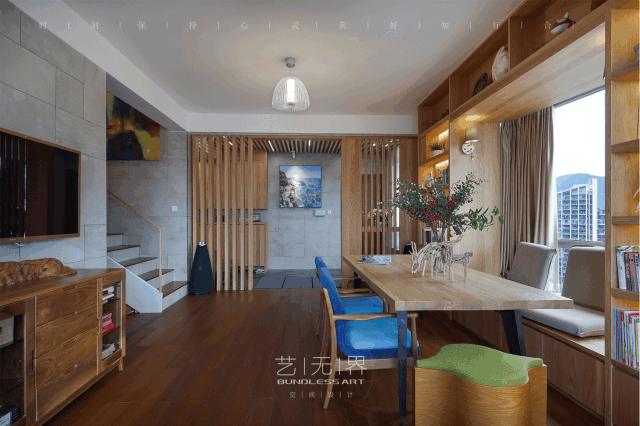 香蜜湖错层之家 | 现代生活与传统关公的和谐融合-21