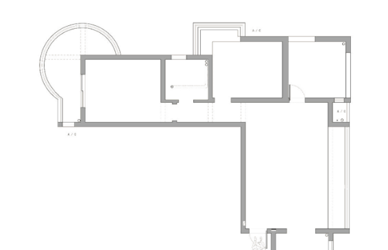 江苏北亚 110m²后现代风平层 | 黑白灰构建的灵动世界-3