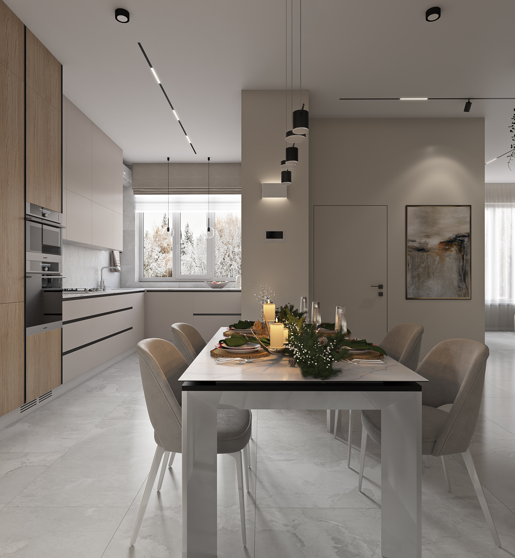 Современный интерьер с элементами эко стиля-10