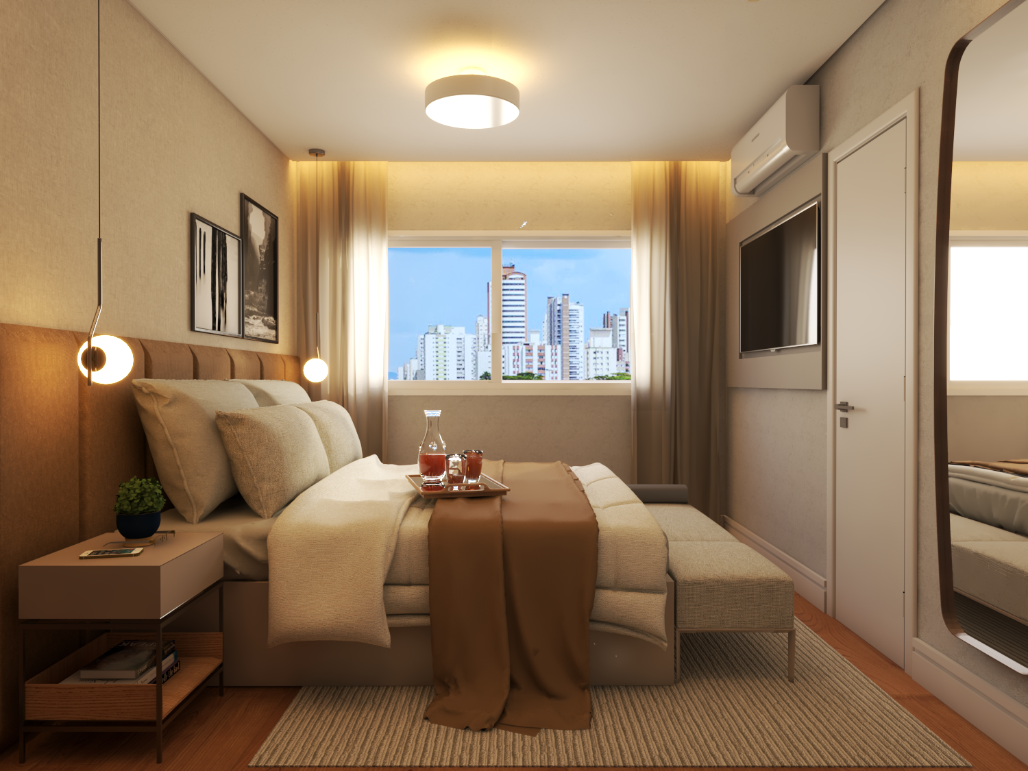 Apt·Glass 套房主卧丨ZEDY ARQUITETURA-4