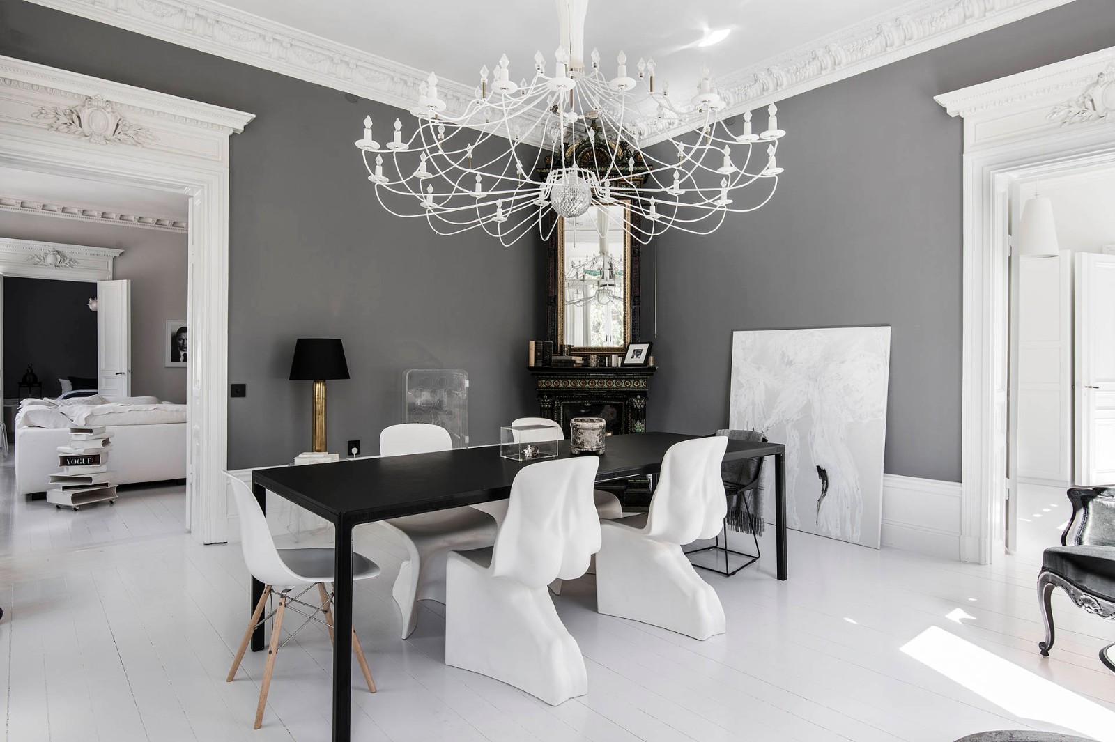 193㎡黑白两色的极简优雅家园-11