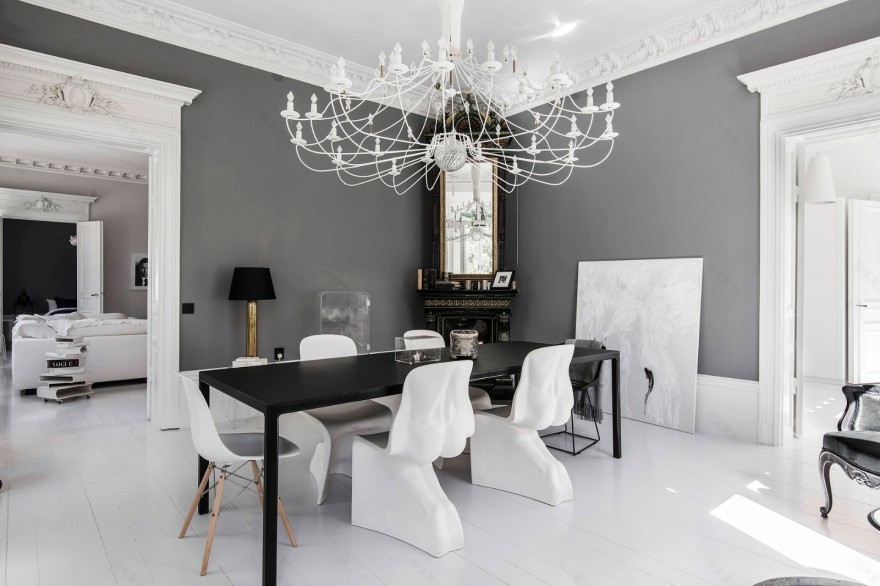 193㎡黑白两色的极简优雅家园-11