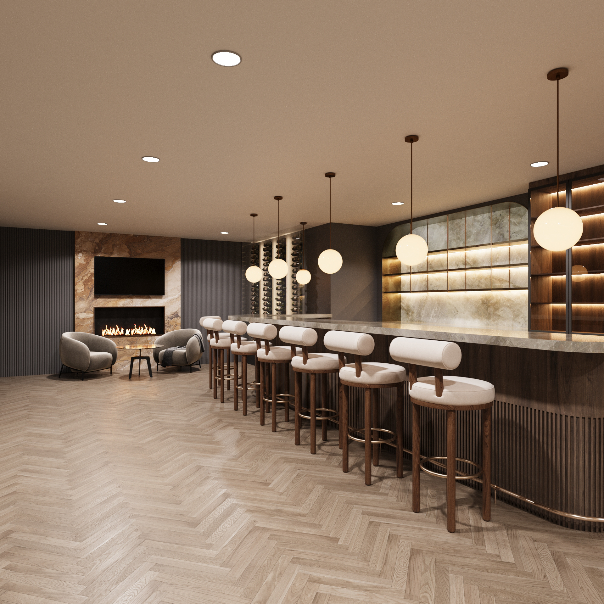 费城地下室室内设计丨美国-9