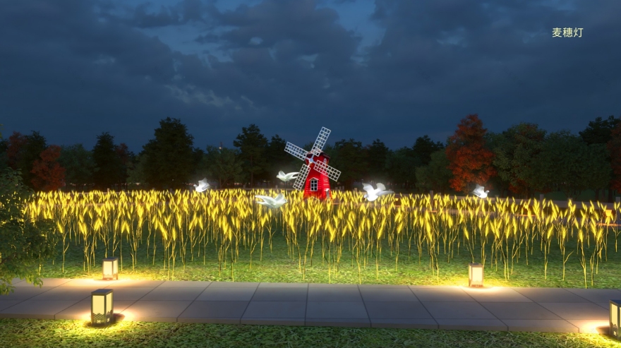 武乡马牧河河道亮化设计-13