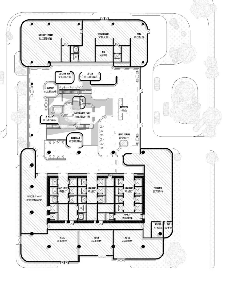 京东 JD 深圳总部丨中国深圳丨室内建筑师王晓蒲,建筑设计师奥雷舍人等-35
