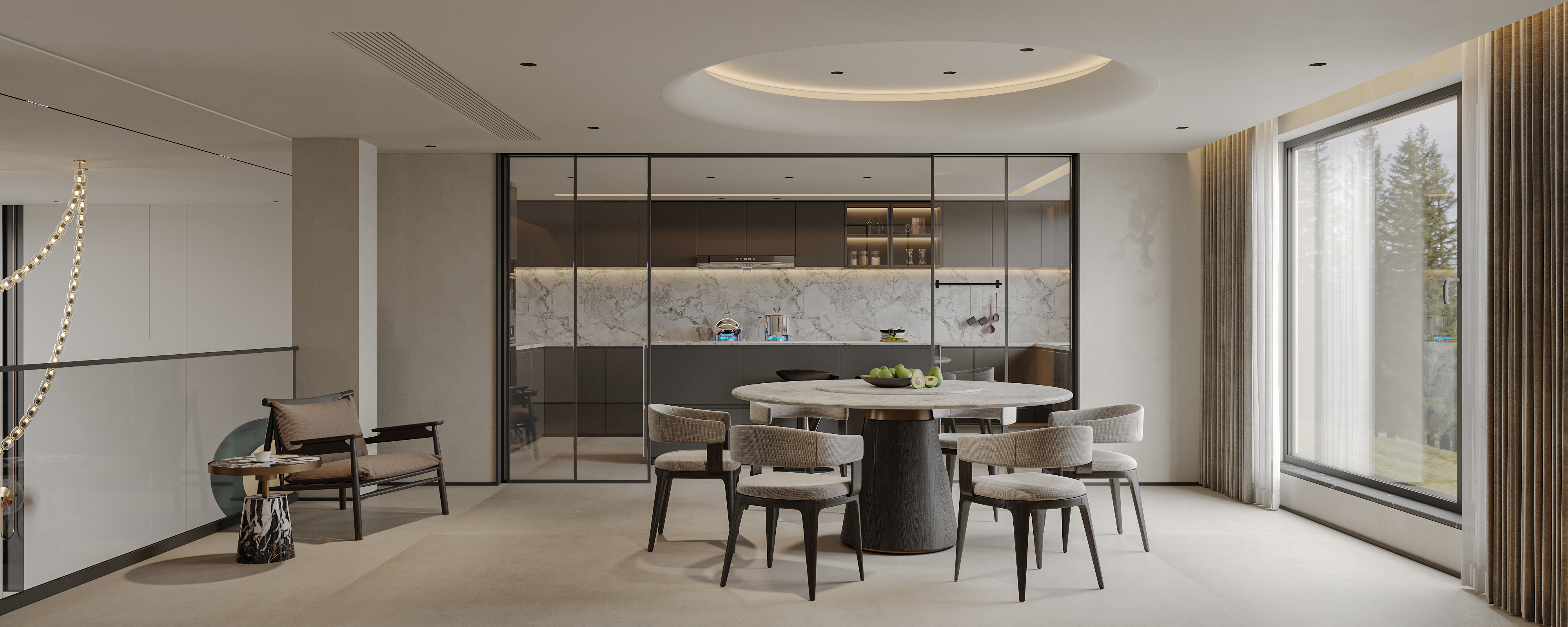 挑空别墅丨晫易视觉-67