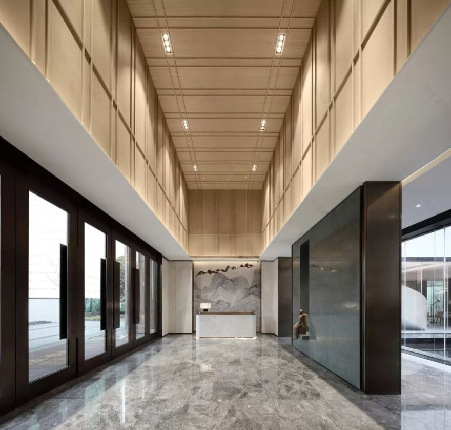 天津津门大院售楼处 | 古韵墨色与现代材质的完美融合-104