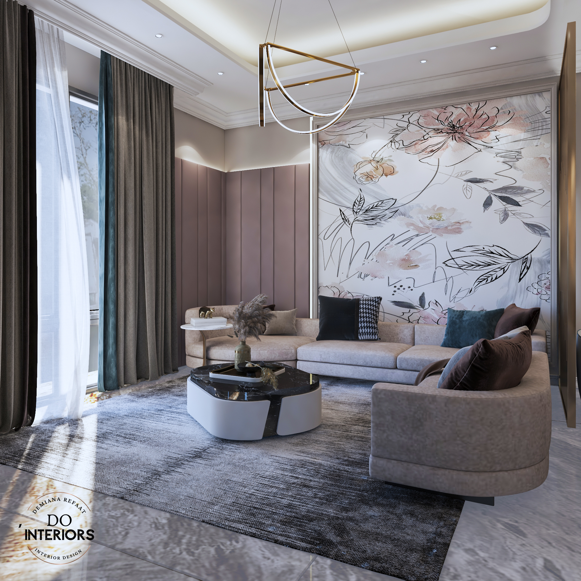 Living , Reception , dining & kitchen-2