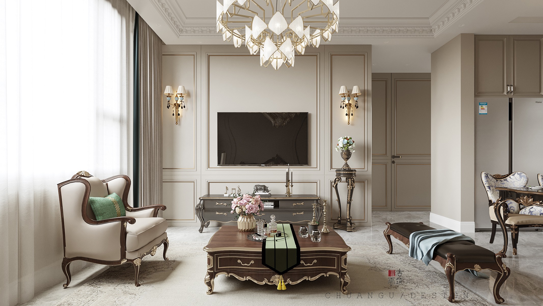 川古云筑丨300 平方简欧丨中国郑州丨川古云筑空间设计-11