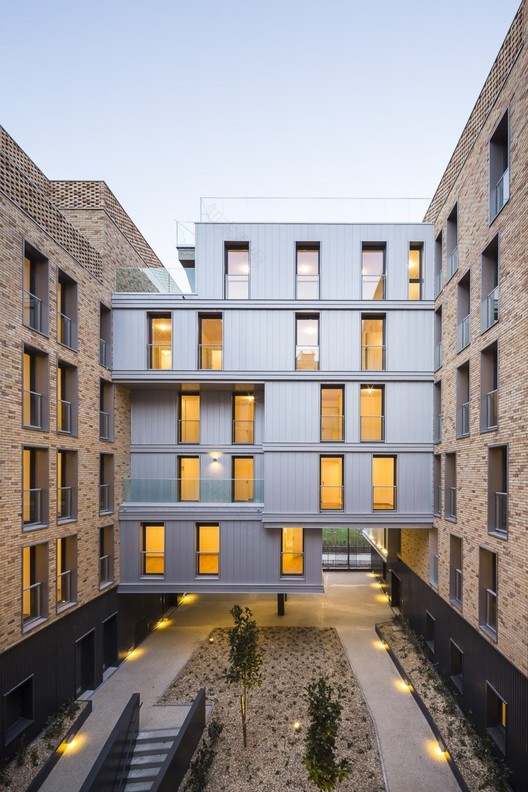 巴黎生态区砖砌云层公寓-37