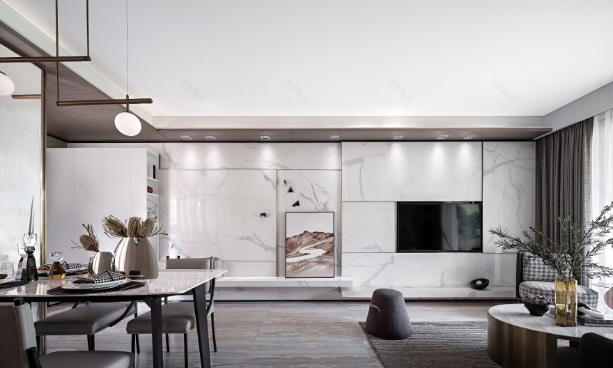 121㎡与97㎡低奢风样板间,摩登大方又不失浪漫! INNEST意巢设计-29