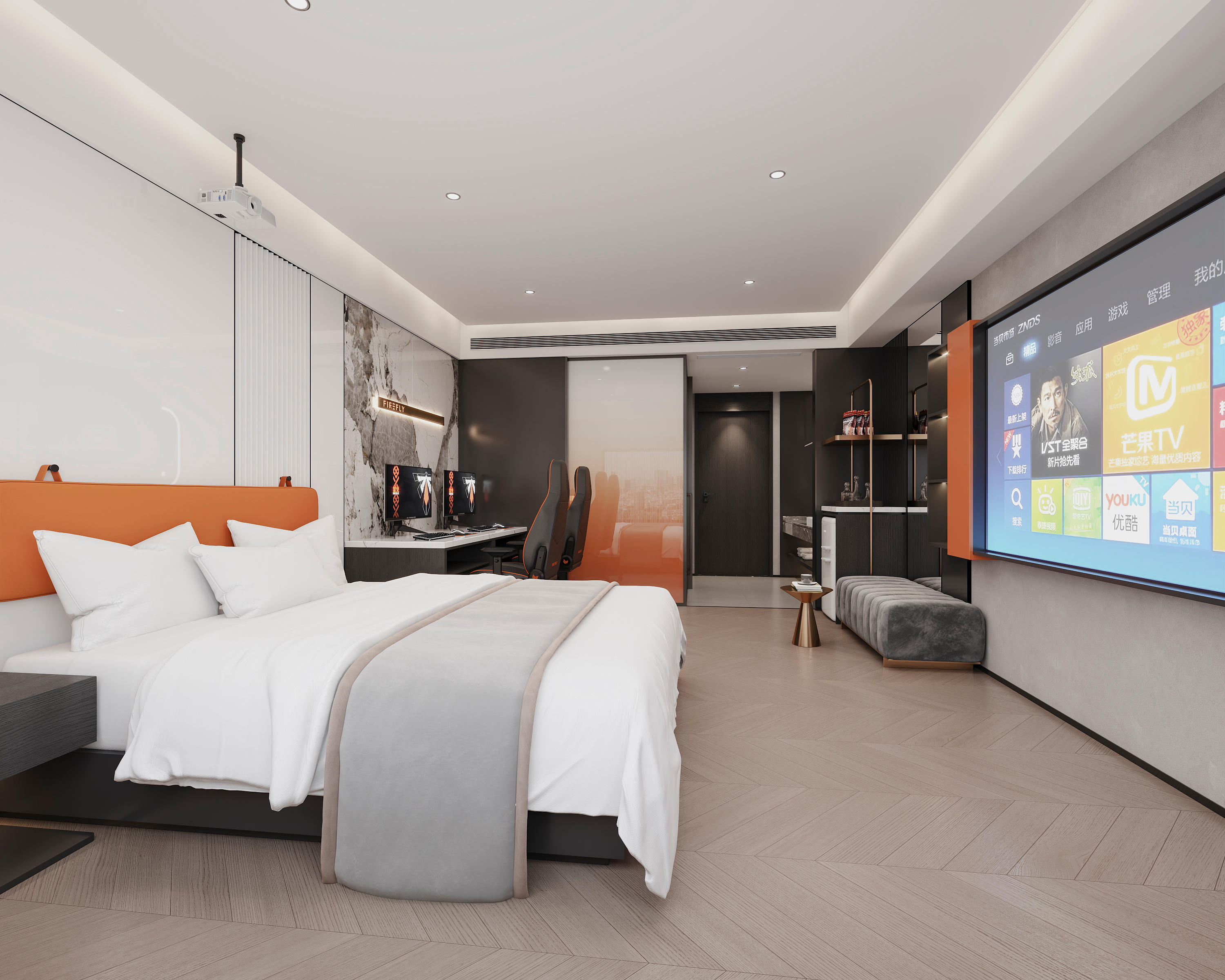 电竞酒店装修效果图-1