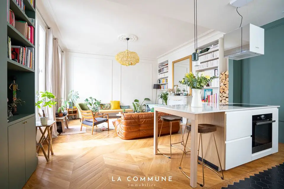 巴黎魅力 | 81m²家庭公寓的典型 Haussmann 风格设计-3