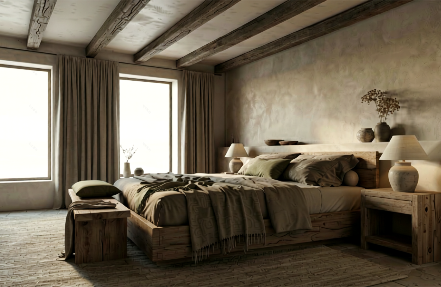 Calm Matter | Wabi-Sabi Bedroom Design-7