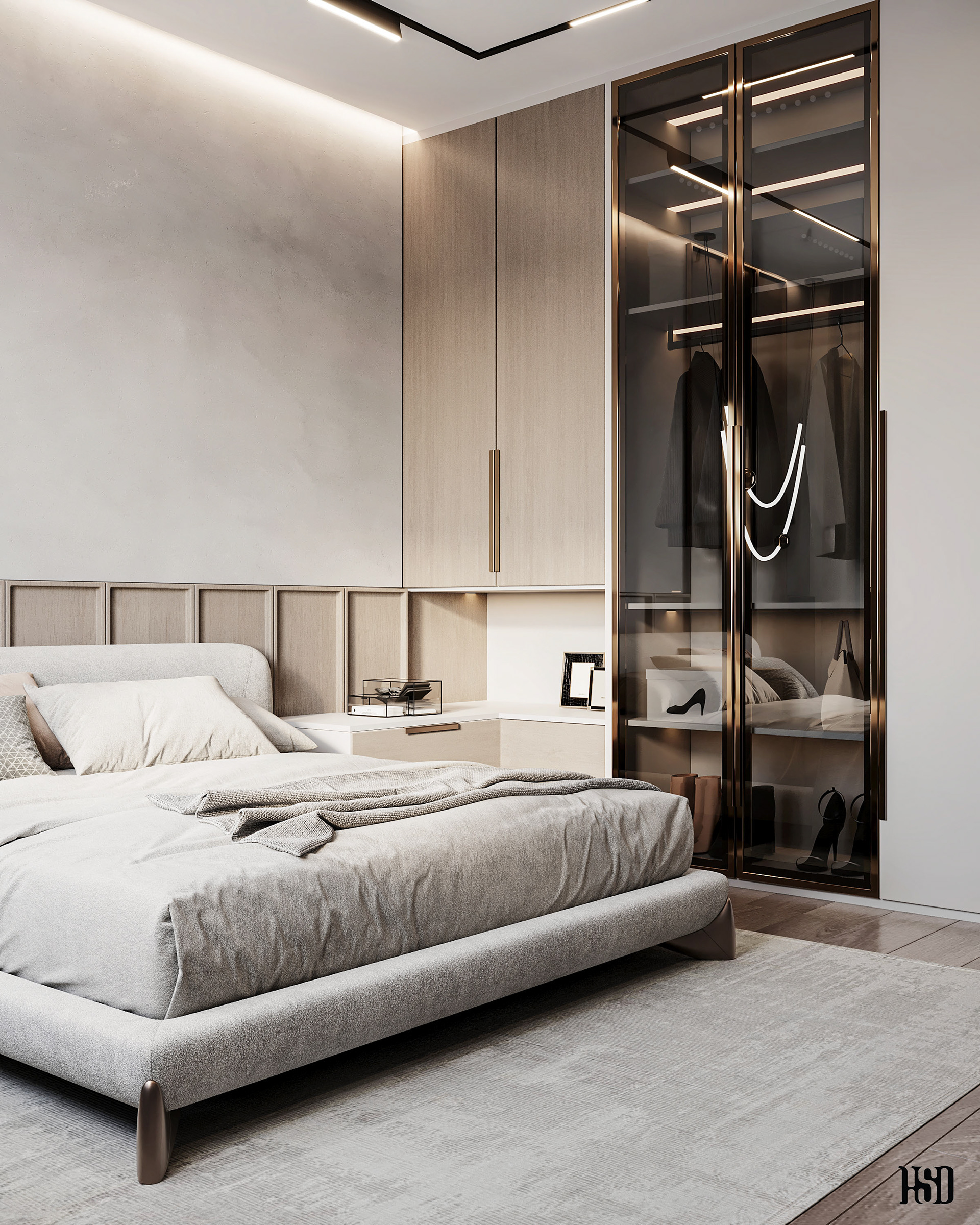 极简主义卧室设计丨埃及开罗丨Hossam Saad Design-9