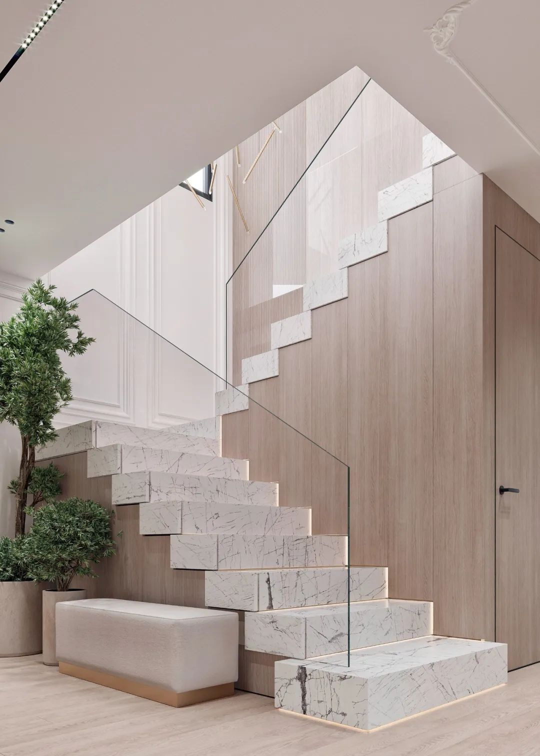 巴塞罗那现代轻法式住宅丨西班牙巴塞罗那丨Alex Tolkachev-21