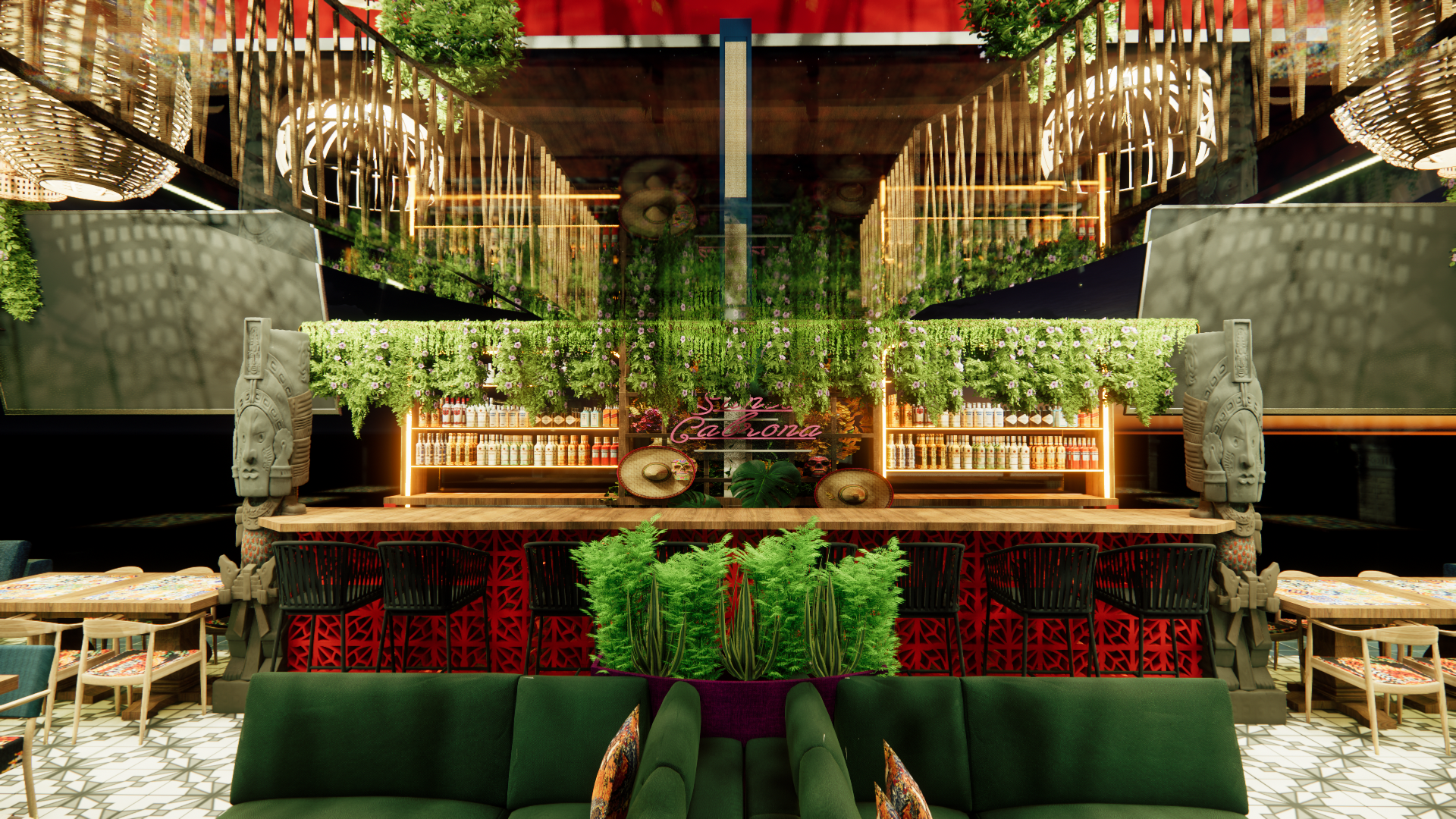 Santa Cabrona Mexican Restaurant Design-5