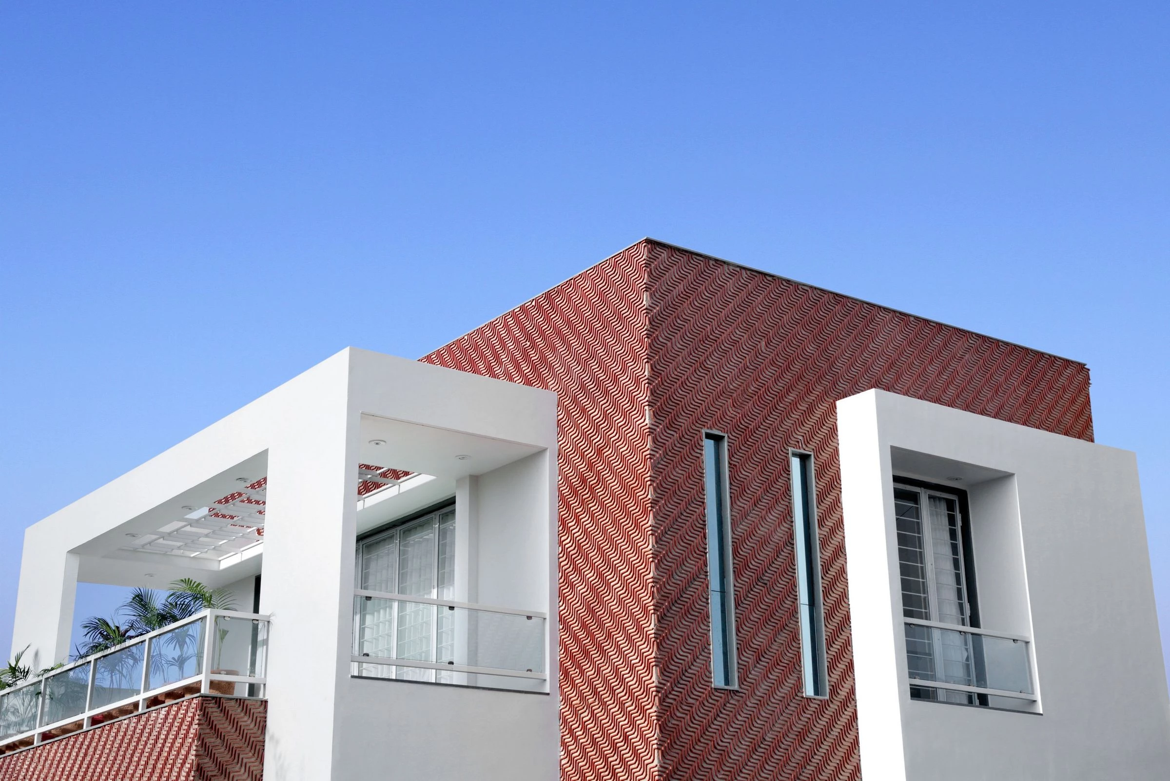 波浪纹红土瓦 tiles 立面住宅设计-16