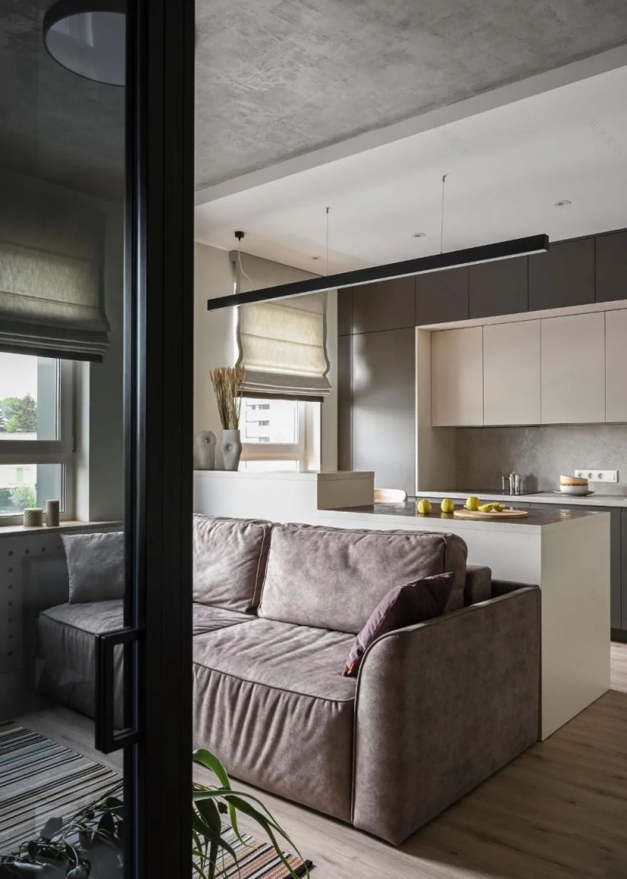 平静舒适的空间,年轻人的 62㎡欧式公寓丨Svetlana Kmit-4