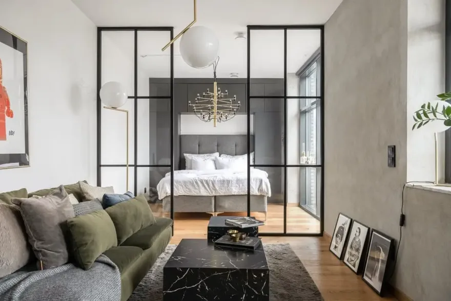 瑞典 33m²精致一居,现代功能之选-1