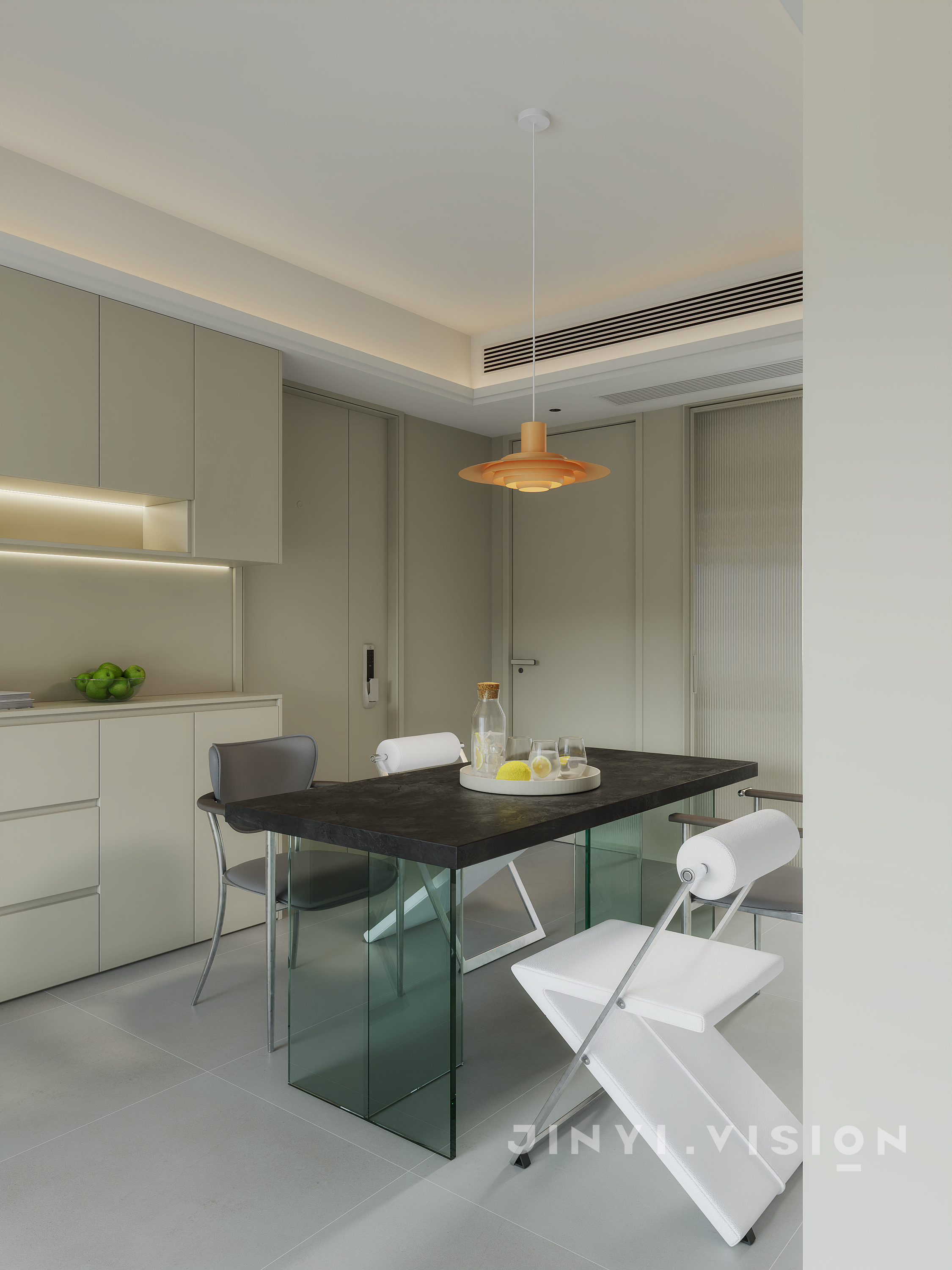 浅调奶油现代风，把松弛感搬进家里-5