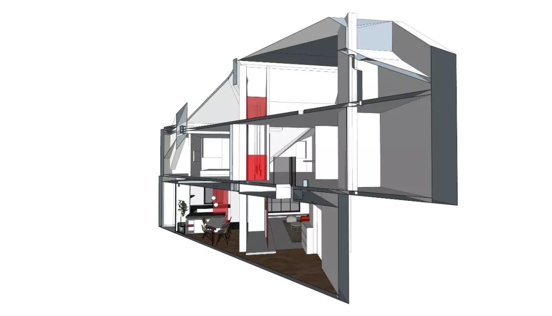 135m²怪异阁楼，创意爆改为艺术画廊式舒适三层！-8