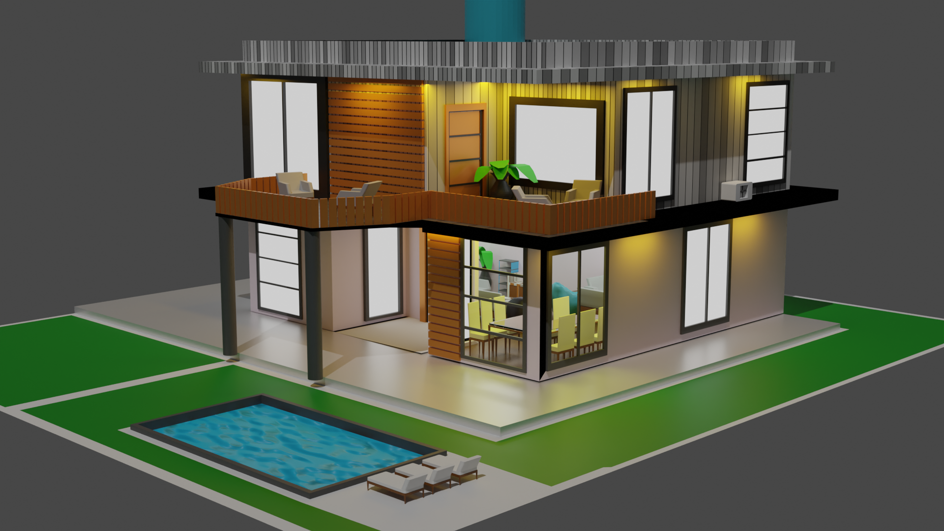 Architectural exterior & interior design.-3