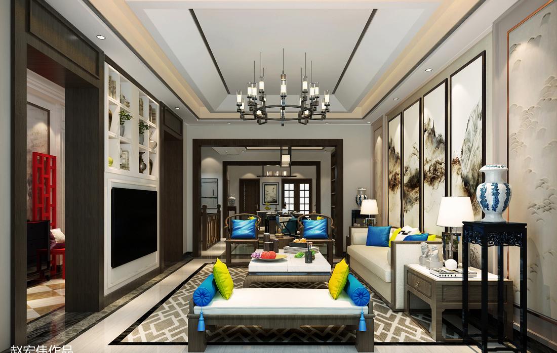 
北塘古镇盛园-新中式别墅設計 -3