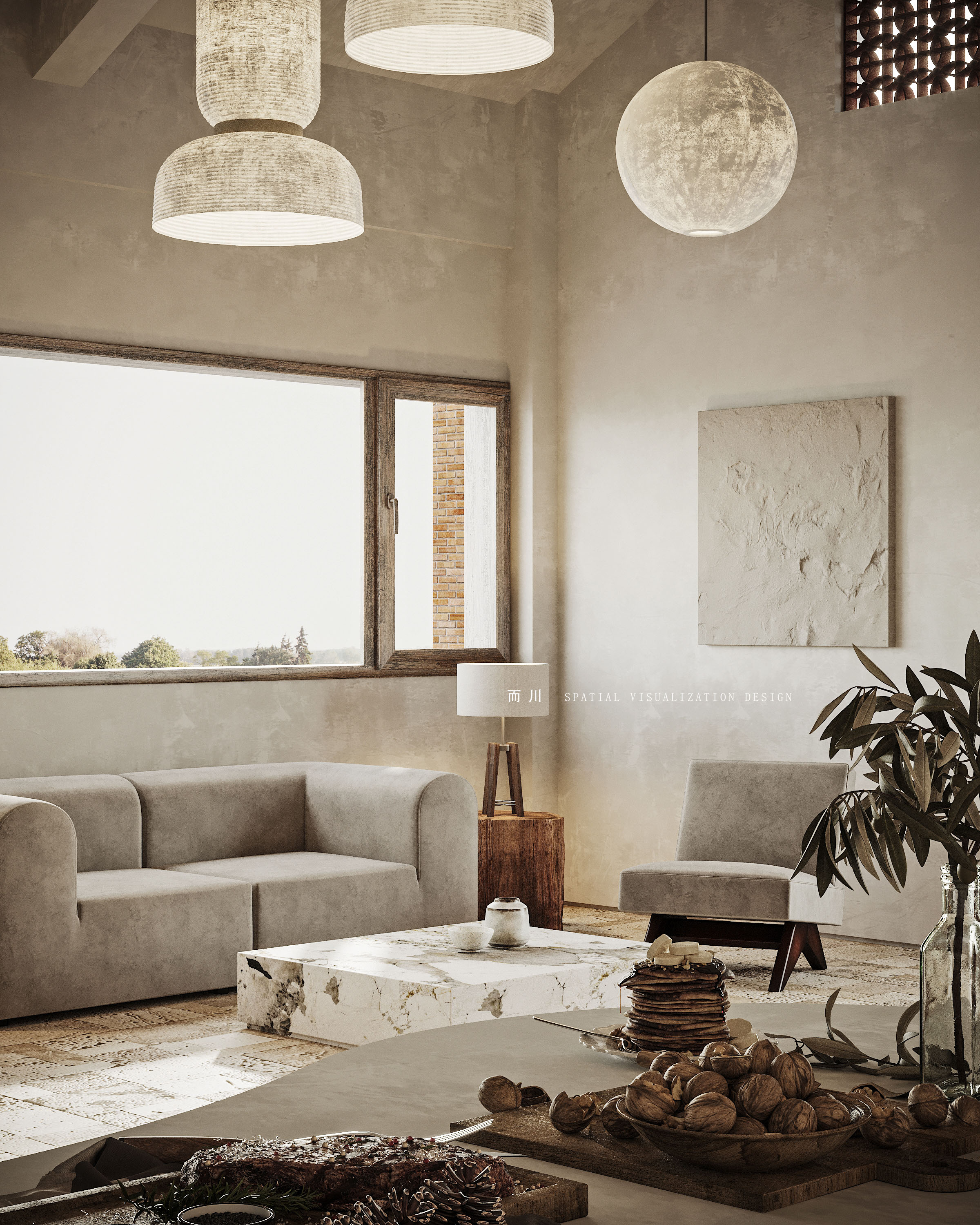 自然之美,侘寂民宿设计丨而川空间可视化工作室-9