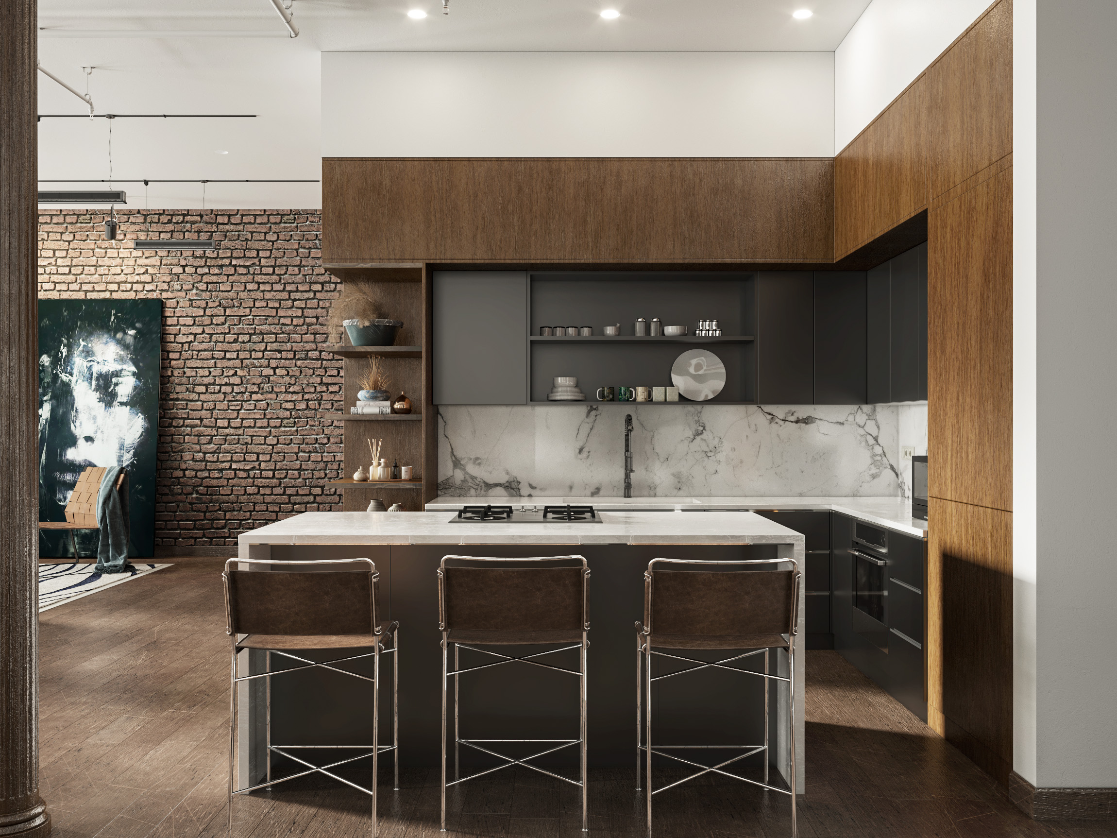 Middle Space Loft With modern touch-6