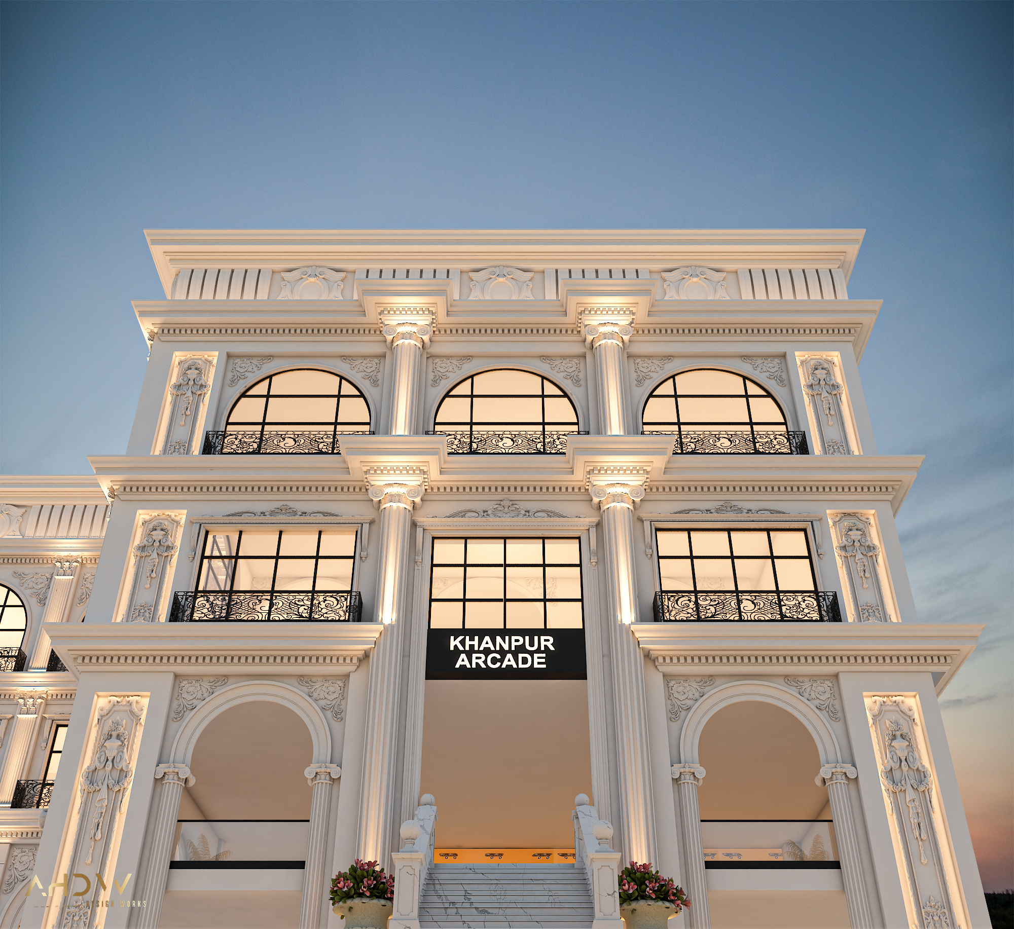 商业公寓楼设计 骑楼-1