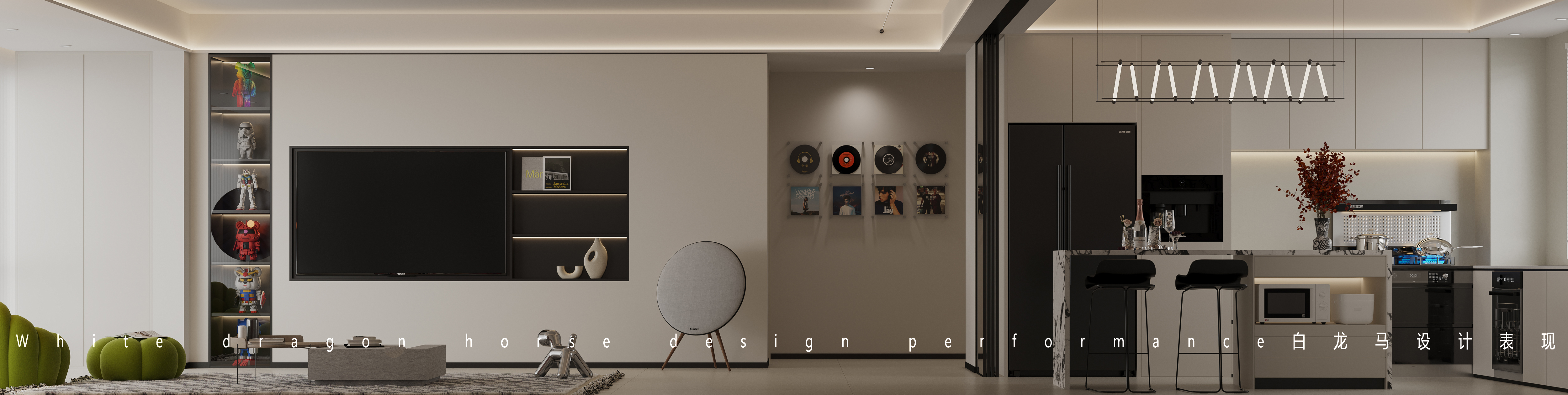 现代全屋——白龙马效果图-3