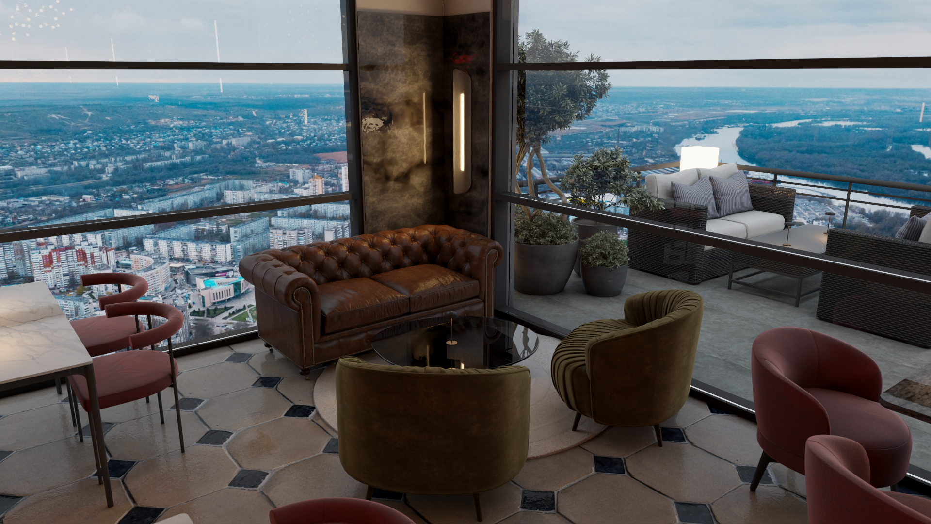 餐厅和水烟休闲室室内设计丨沙特阿拉伯-24