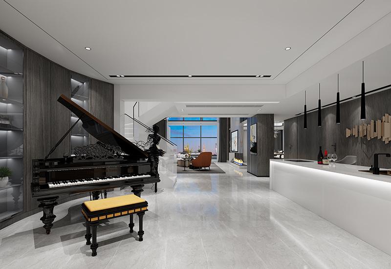 轻奢复式公寓，演绎现代色彩美学-9