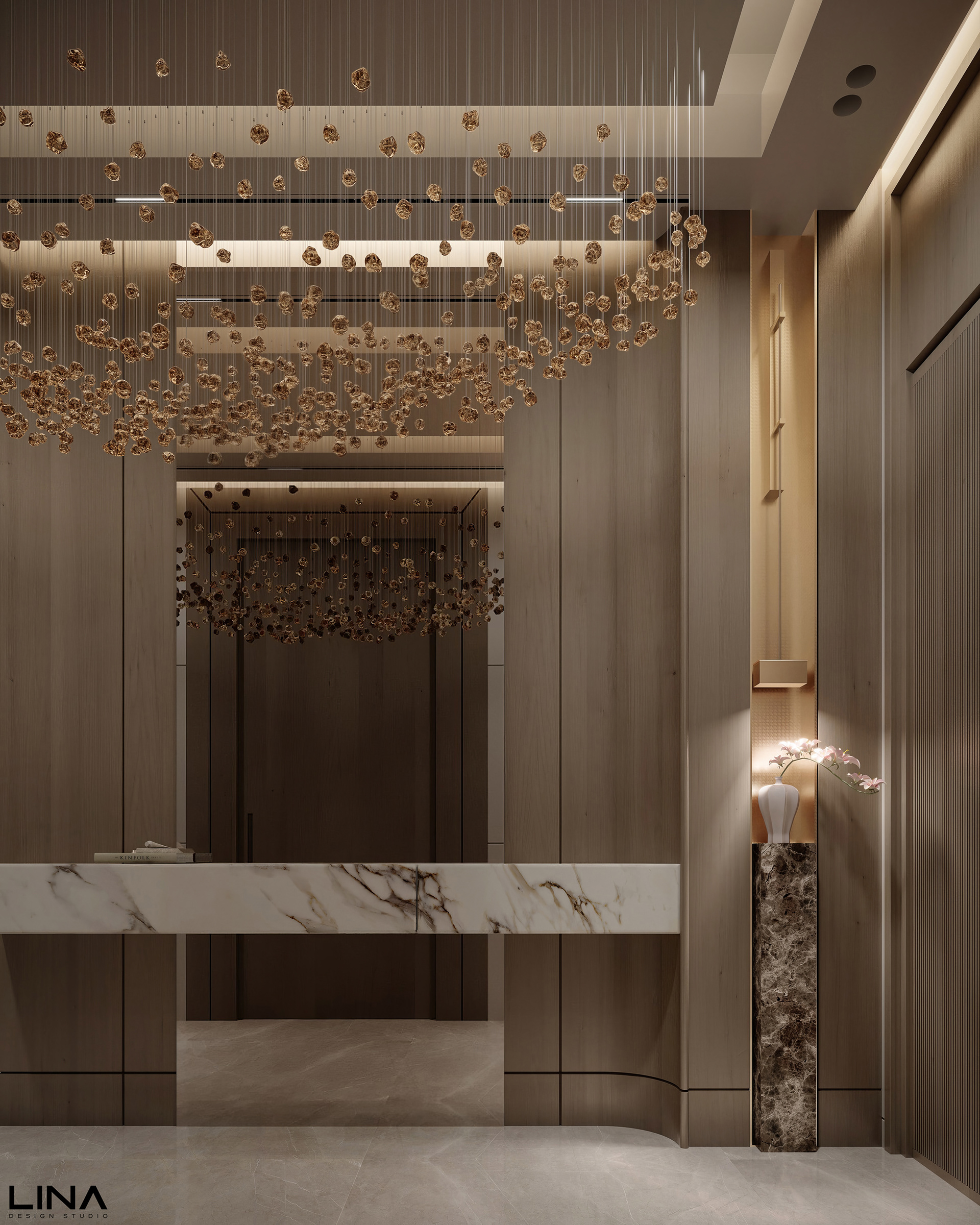 现代接待处设计丨沙特阿拉伯丨Lina Design Studio-11