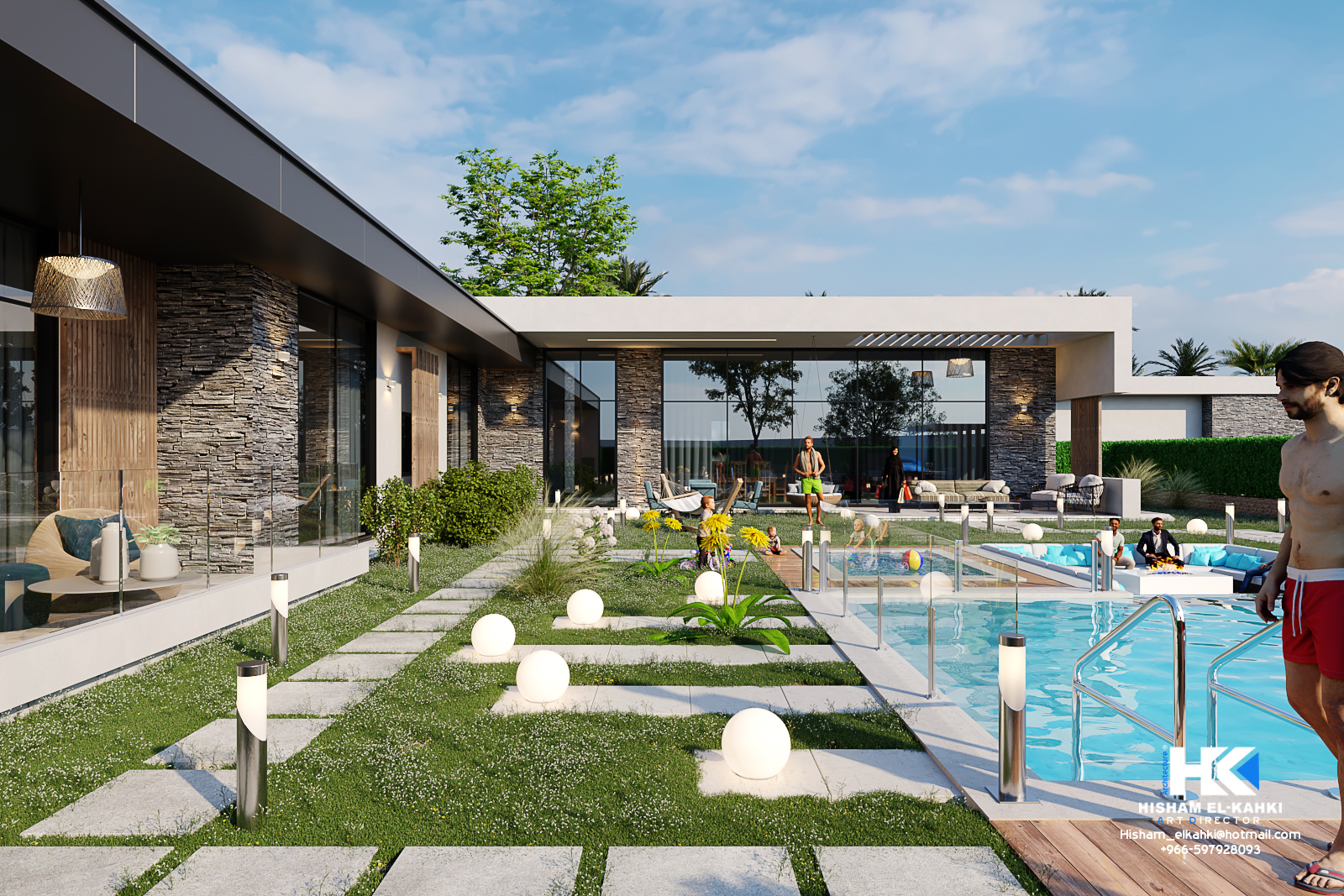 Exterior Modern Chalet With Rest Landscape Design-1