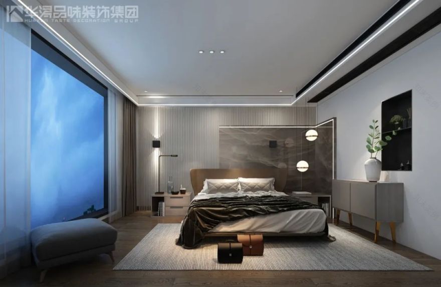 300m²现代轻奢复式,优雅石材与奔放木质交织质感生活-57