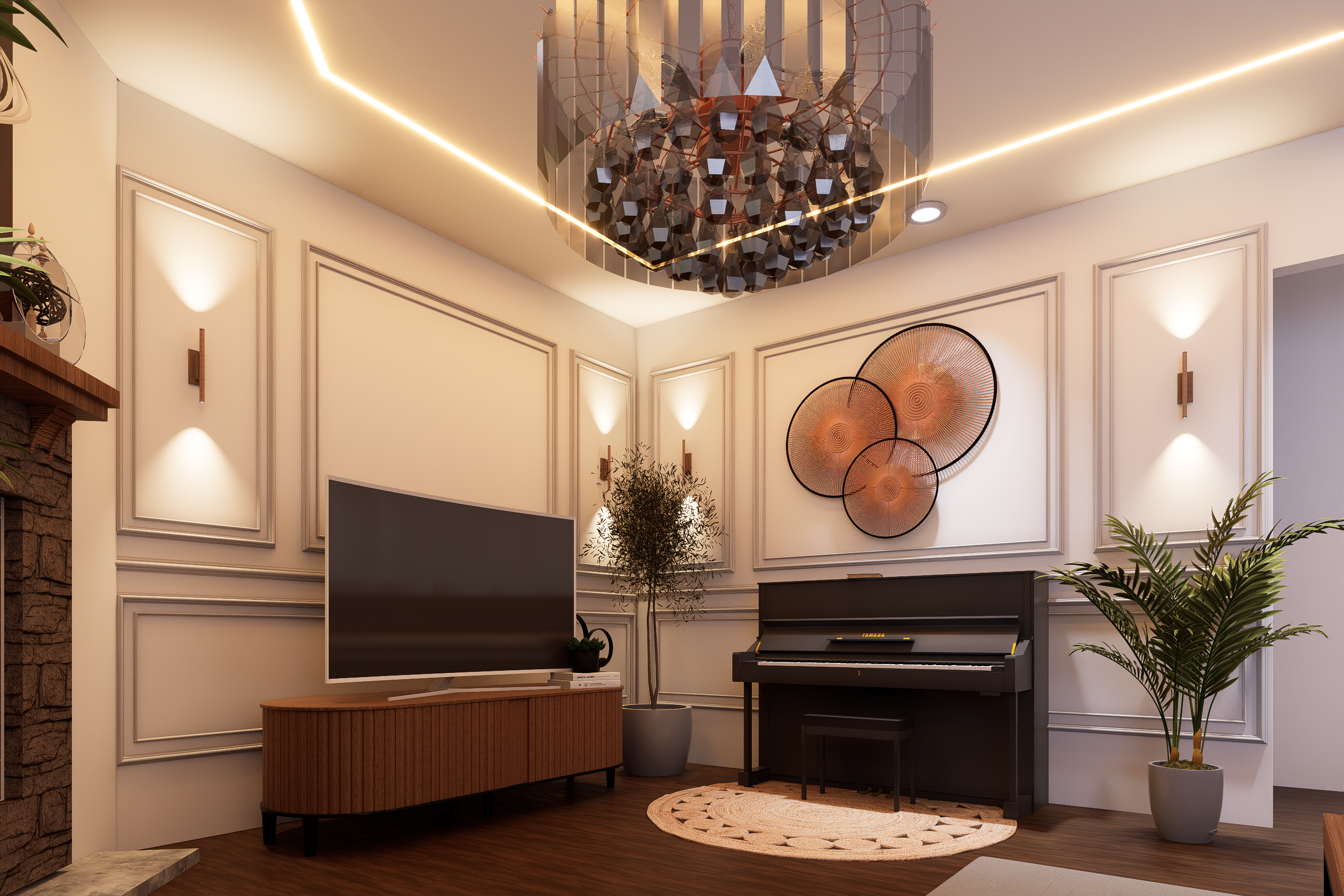 预算友好型客厅室内设计-5