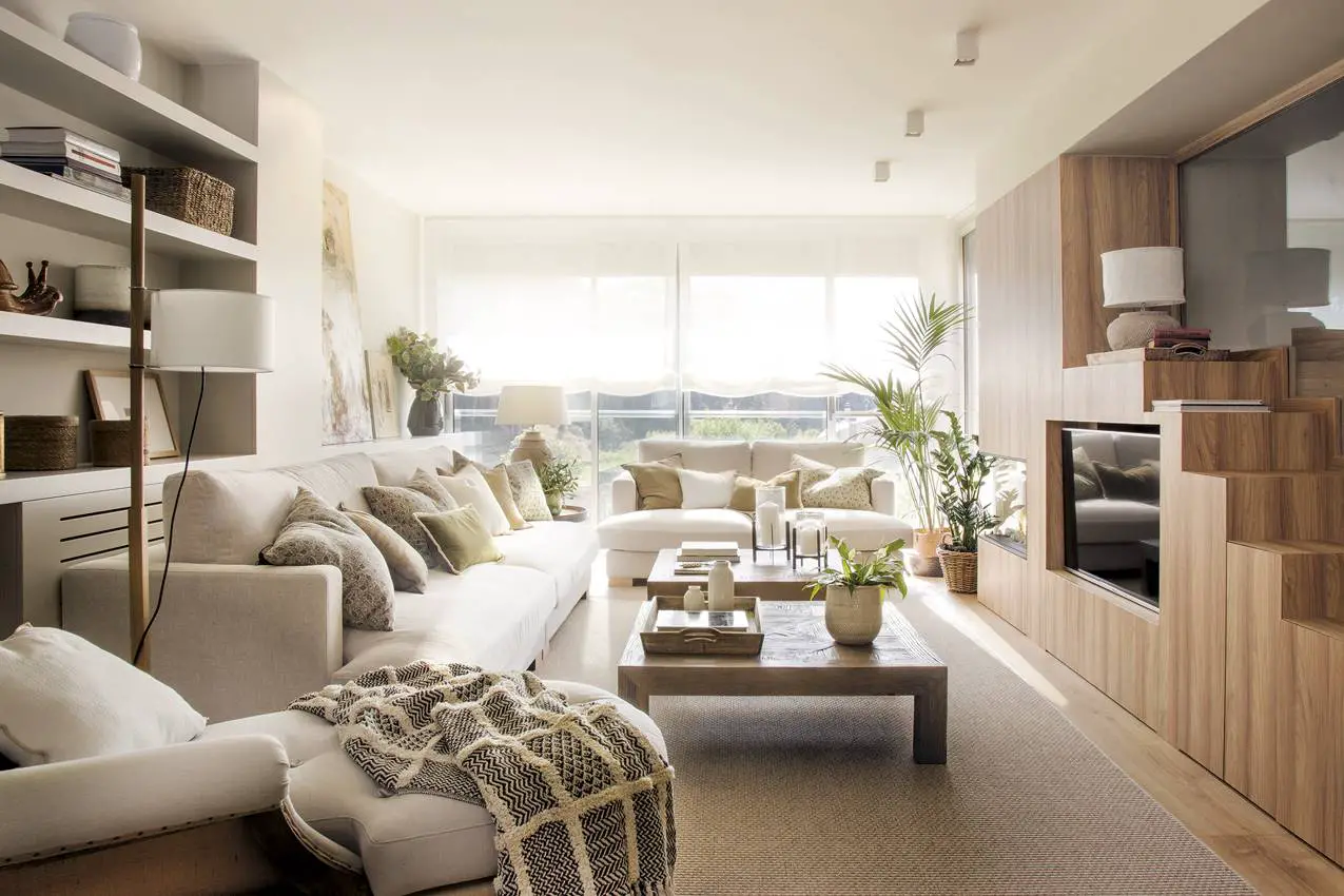 西班牙 140m2 双层公寓，木白色调展现极简魅力-1