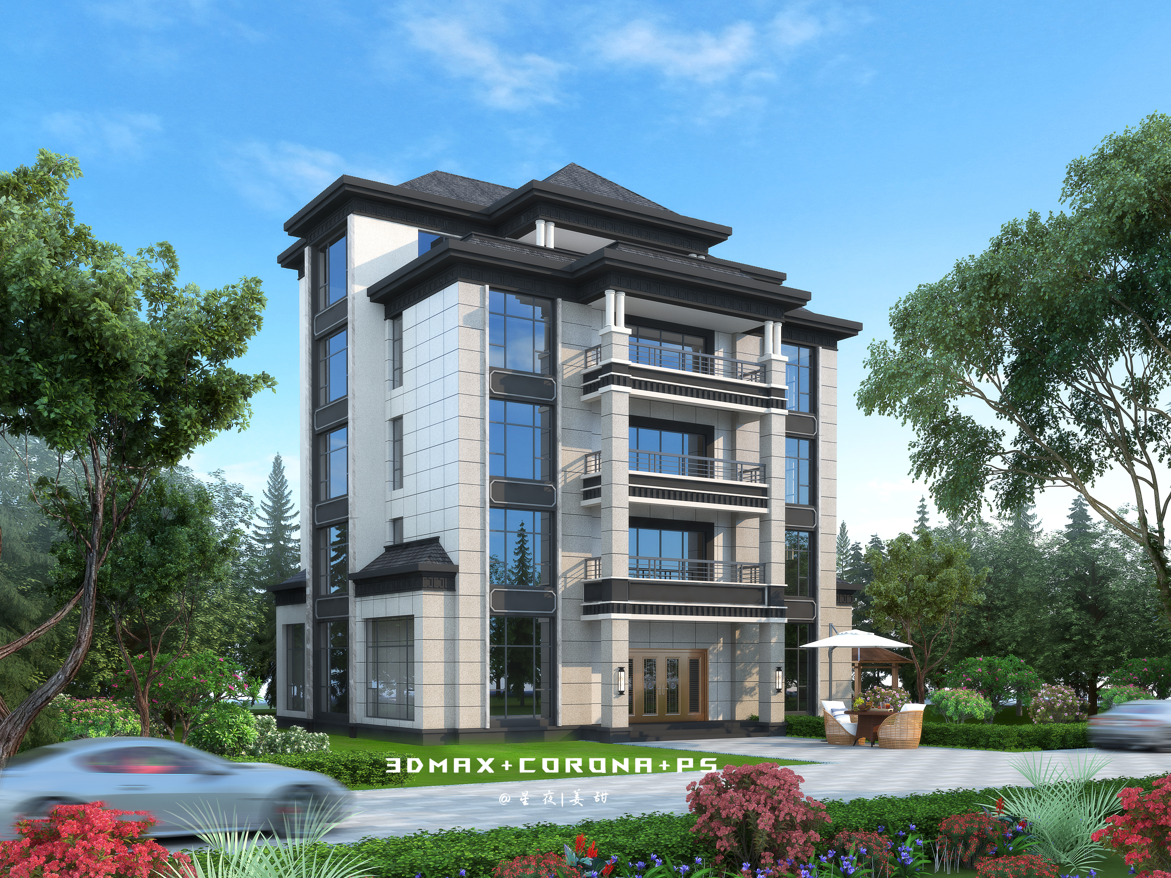 室外透视图设计-9