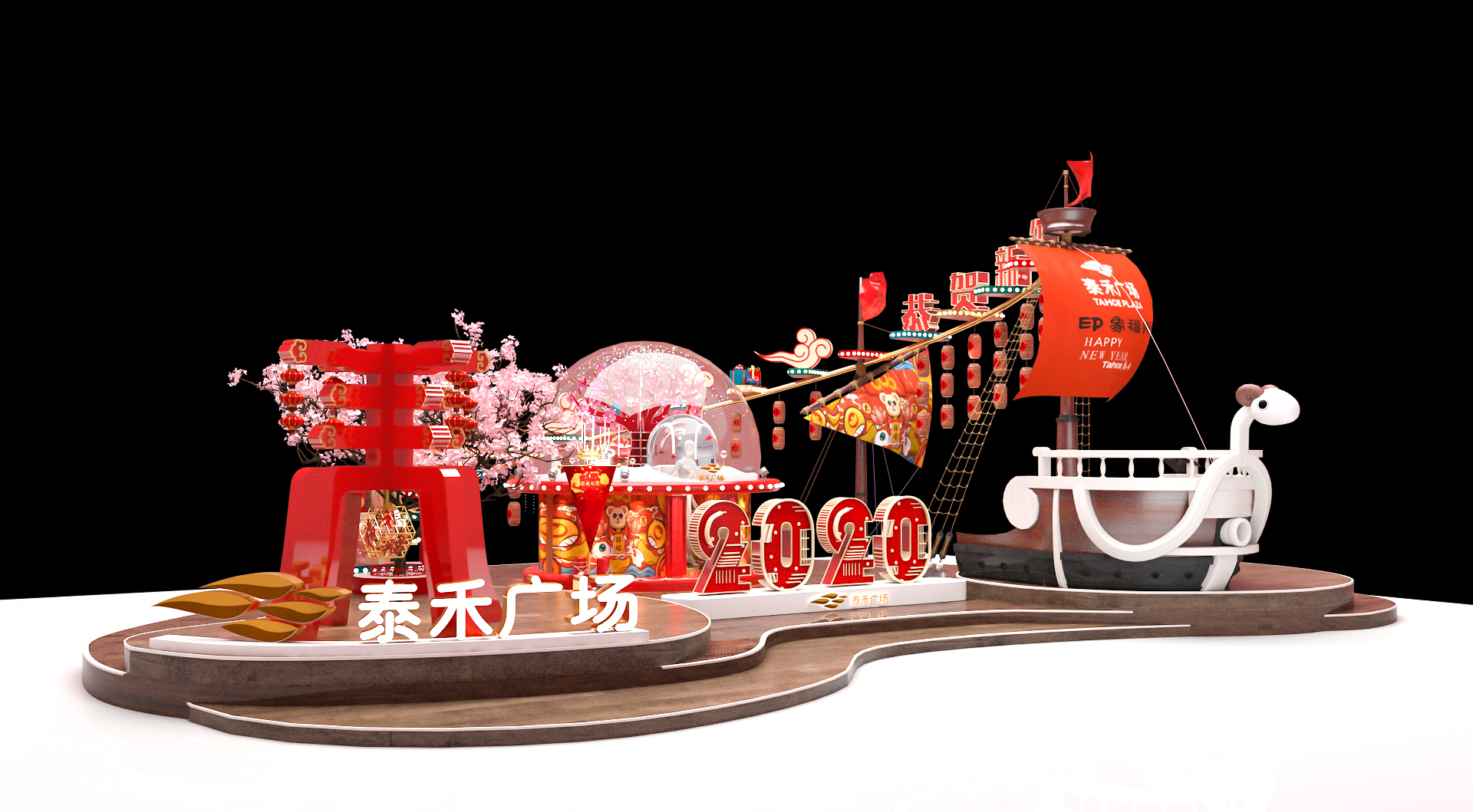 流光森林 · 梦幻般的圣诞美陈设计-25