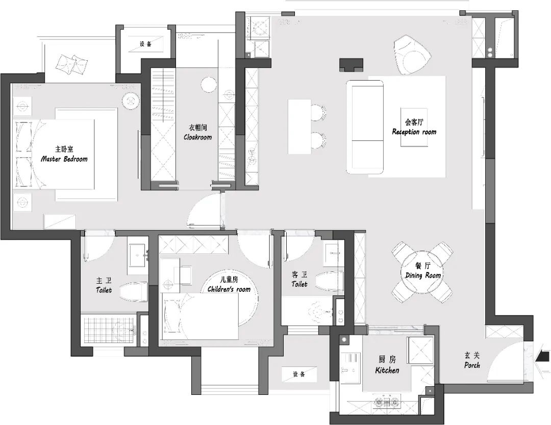 现代极简风精装房改造 · 时代城 130㎡优雅舒适家居设计丨无锡夏奇国际设计-17