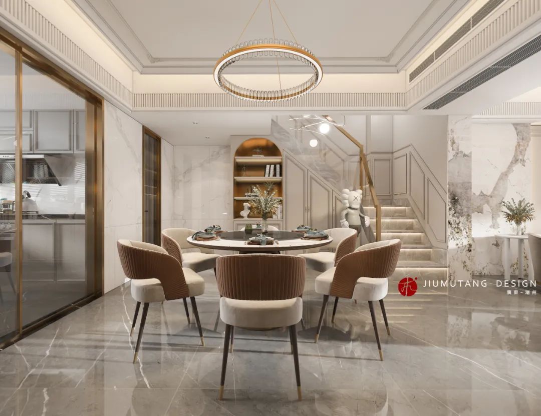宏天广场复式法式轻奢设计丨中国潮州丨潮州市九木堂装饰设计有限公司-12