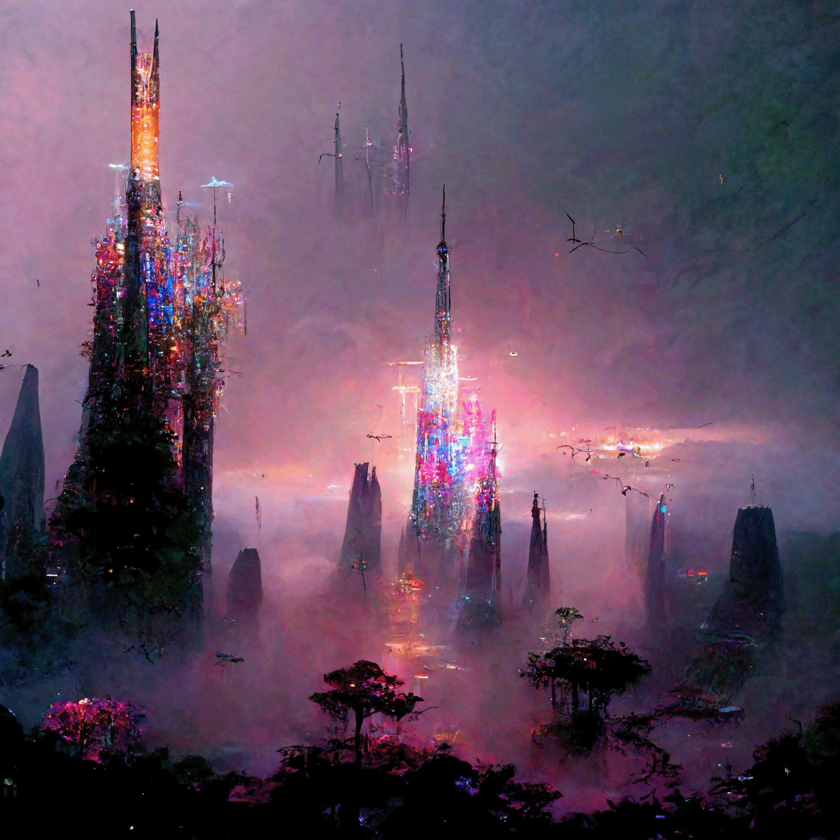 未来城市概念艺术丨#midjourney AI-16