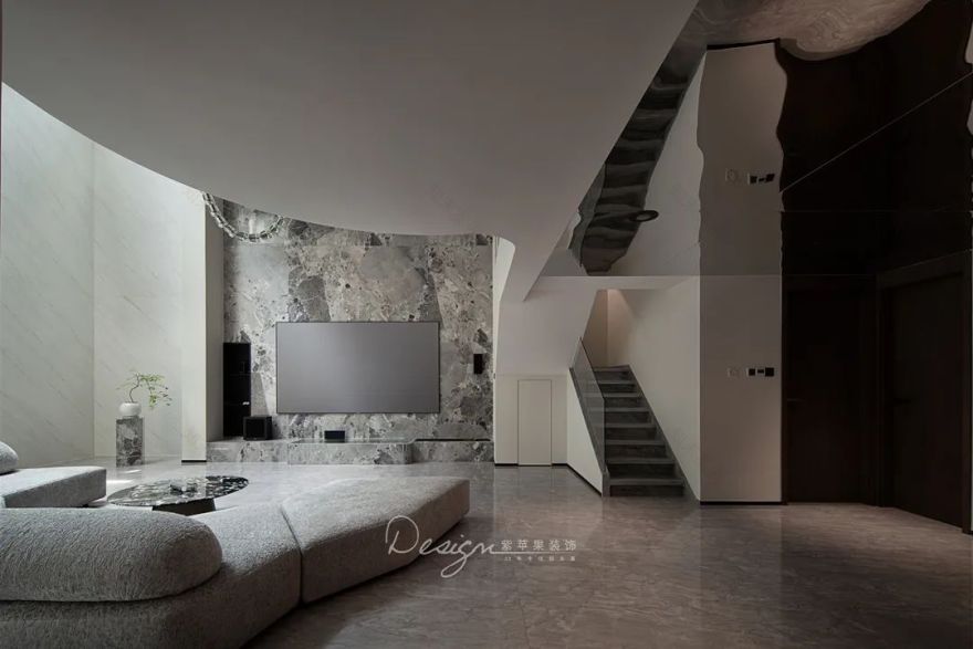 400㎡现代风超现实可居住艺术空间丨紫苹果全案设计-23