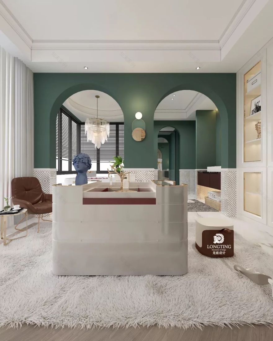 太湖阳光假日 420㎡ Ins 涂料风撞色高级感设计-71